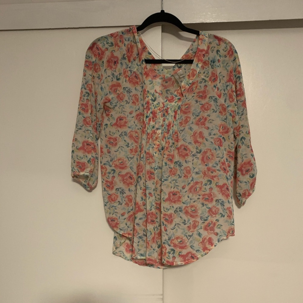 Button up floral shirt